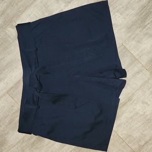 Loft Navy Belted Shorts